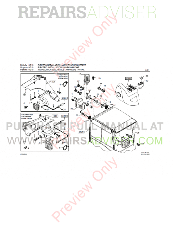 Bobcat 442 Compact Excavator Parts Manual PDF Download